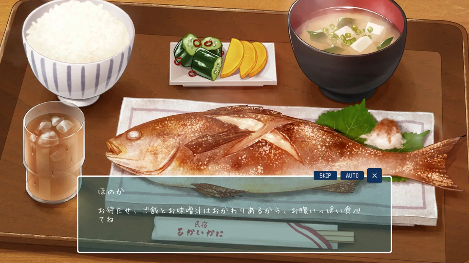 SUMMER夏日的14天：米饭烤鱼汤菜的普通餐桌与日文ほのか对白，无成人内容，不提供现实健康功效